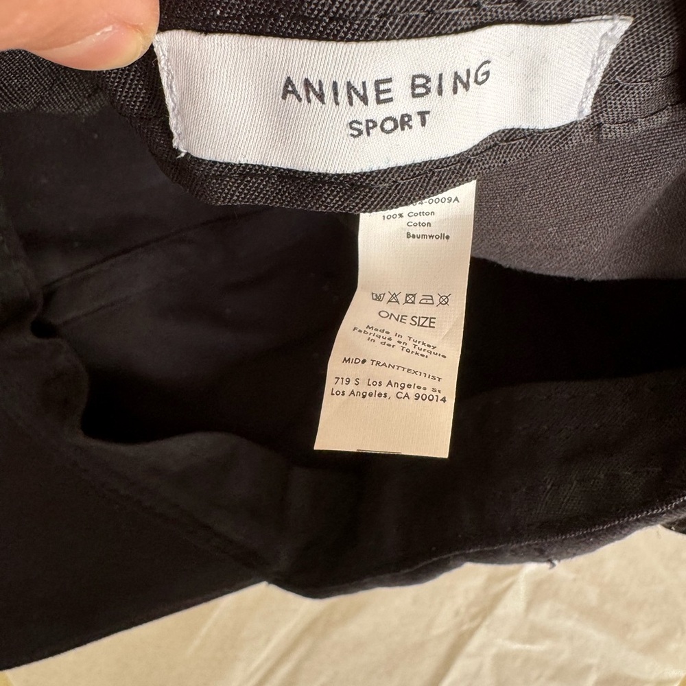 Anine Bing Sport Jeremy Vintage Washed Black Baseball Cap Hat - Picture 10 of 12